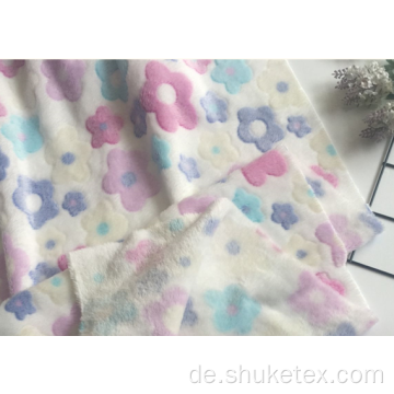 Flanell glänzender Jacquard Blumen Design Strickstoff